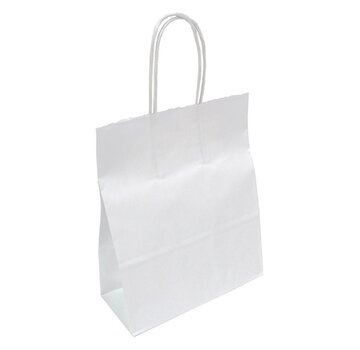 Papieren tasjes - 18 x 8 x 22 cm - Gedraaid Koord - 250 stuks