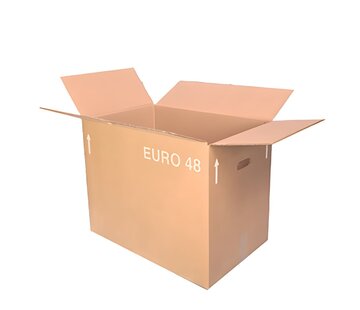 Boîte Euro complète 48 - 60 x 40 x 48 cm - Double vague - Avec poignées