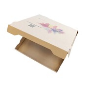 Specipack Pizzadoos golfkarton bruin bedrukt met eigen ontwerp - 33x33x4,5cm - Bundel met 100 stuks