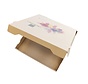 Pizzadoos en carton ondulé brun imprimé avec votre propre design - 33x33x4,5cm - Paquet de 100 pièces