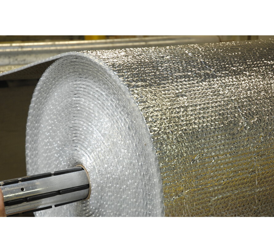 Noppenfolie met aluminium 125 cm x 50 m 150 my - Geschikt voor Isolatie