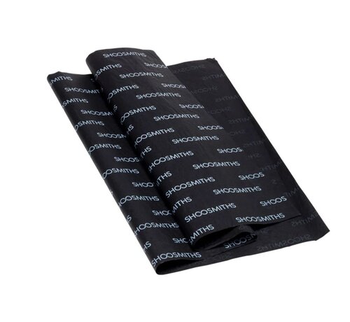 Zwart vloeipapier bedrukken - 70 x 50 cm - Kleine oplage van 250 stuks