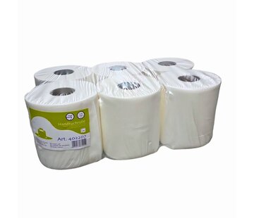 Poetsrol midi - 20 cm x 153 meter - Verpakking met 6 rollen - 2-Laags 100% cellulose