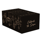 Specipack Geschenkdozen kerst - zwart - 390 x 290 x 300 mm - bundel met 15 dozen