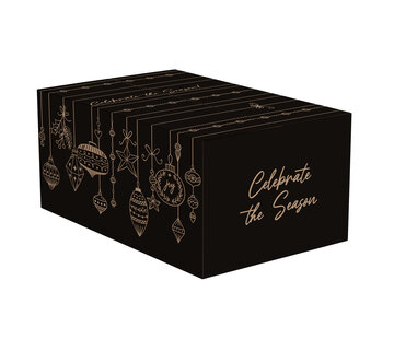 Specipack Geschenkdozen kerst - zwart - 390 x 290 x 126 mm - bundel met 15 dozen