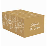 Specipack Geschenkdozen kerst - wit en bruin - 490 x 390 x 270 mm - bundel met 15 dozen