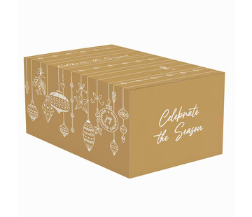 Specipack Geschenkdozen kerst - wit en bruin - 490 x 390 x 270 mm - bundel met 15 dozen
