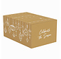 Geschenkdozen kerst - wit en bruin - 490 x 390 x 150 mm - bundel met 15 dozen