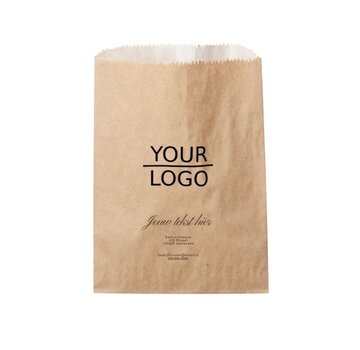 Sacs en papier imprimés - 10 x 16 cm - Kraft Brown - Boîte de 1 000 sacs imprimés