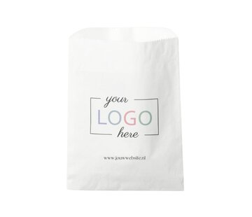 Sacs en papier imprimés - 10 x 16 cm - Blanc - Boîte de 1 000 sacs imprimés