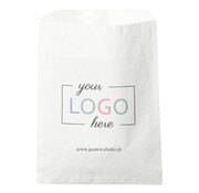 Sacs en papier imprimés - 17 x 25 cm - Blanc - Boîte de 1 000 sacs imprimés