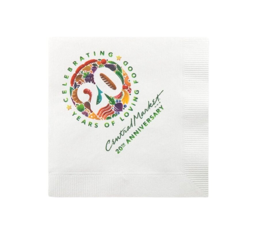 Serviettes de table imprimées 100 pcs - Serviettes de table imprimées avec votre propre design