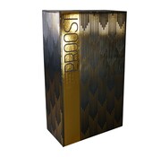 Specipack Luxe wijndoos voor 2 flessen - Zwart/goud - Karton/PE - 190x95x330mm - Pak met 10 dozen