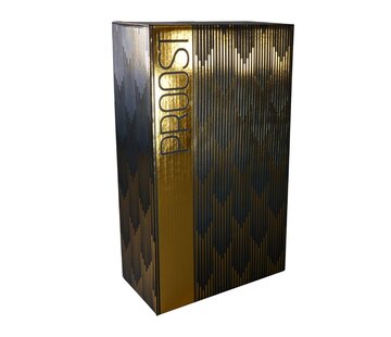 Specipack Luxe wijndoos voor 2 flessen - Zwart/goud - Karton/PE - 190x95x330mm - Pak met 10 dozen