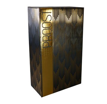 Specipack Luxe wijndoos voor 2 flessen - Zwart/goud - Karton/PE - 190x95x330mm - Pak met 10 dozen