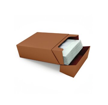 Kraft visitekaartdoosjes bruin - 60 x 95 x 36 mm - Geschikt voor 100 kaartjes - Verpakking met 250 stuks