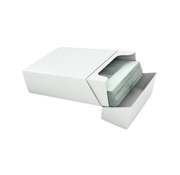 Kraft visitekaartdoosjes wit - 60 x 95 x 36 mm - Geschikt voor 100 kaartjes - Verpakking met 250 stuks