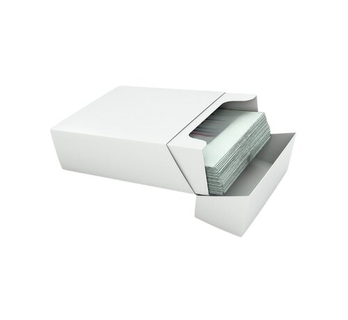 Kraft visitekaartdoosjes wit - 60 x 95 x 36 mm - Geschikt voor 100 kaartjes - Verpakking met 250 stuks