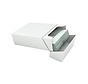 Kraft visitekaartdoosjes wit - 60 x 95 x 36 mm - Geschikt voor 100 kaartjes - Verpakking met 250 stuks