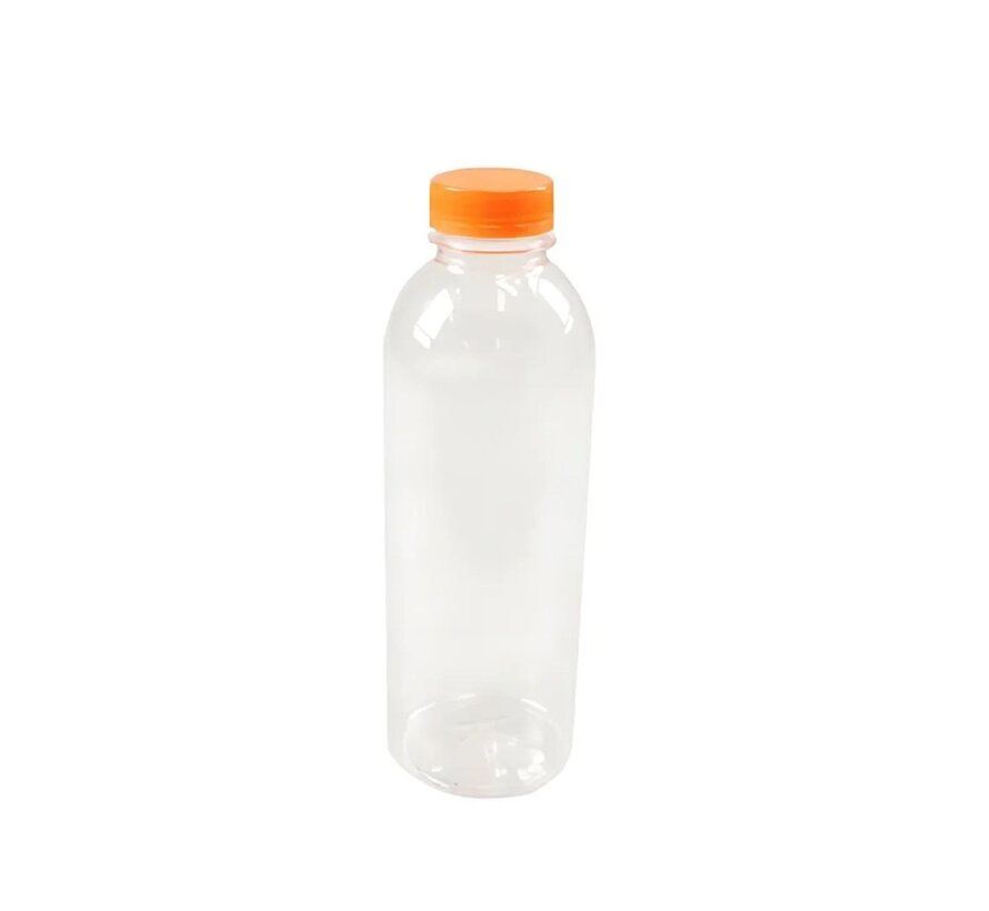 PET fles 500ml - Inclusief dop - Doos met 100 stuks