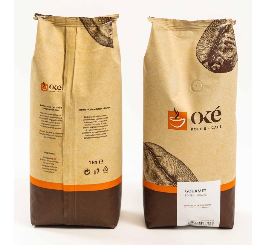 Oké koffiebonen, zak van 1 kg, Gourmet