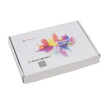 Boîte aux lettres en carton ondulé E-corrugated printed 350 x 225 x 30 mm XL White - Lot de 100 boîtes aux lettres imprimées avec votre propre design