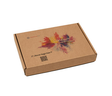 Specipack Boîte aux lettres en carton ondulé E-corrugated imprimé 370 x 260 x 30 mm XXL Brown - Lot de 100 boîtes aux lettres imprimées avec votre propre design