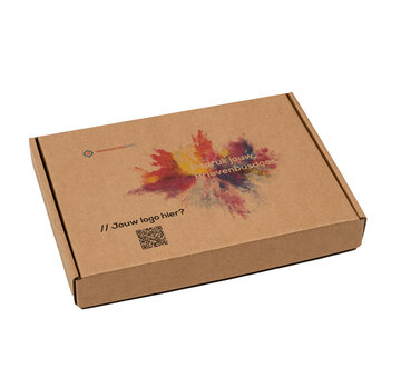 Specipack Boîte aux lettres en carton ondulé E-corrugated imprimé 370 x 260 x 30 mm XXL Brown - Lot de 100 boîtes aux lettres imprimées avec votre propre design