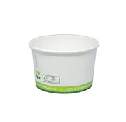 Gobelet en carton pour glace - Carton FSC®/PLA - 4oz/120ml/76mmØ x 47mm - Boîte de 1.000 pièces