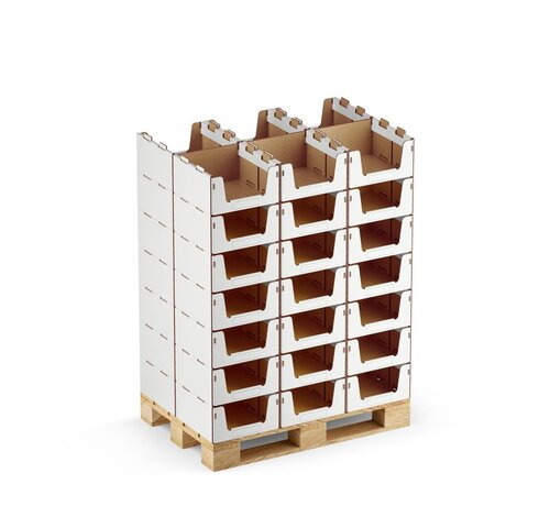 Pickbox® Small - Kartonnen Stapelbak 400 x 400 x 200 mm - Draagkracht 25 KG