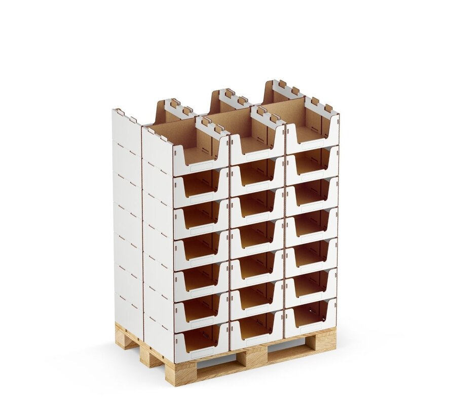 Pickbox® Small - Kartonnen Stapelbak 400 x 400 x 200 mm - Draagkracht 25 KG