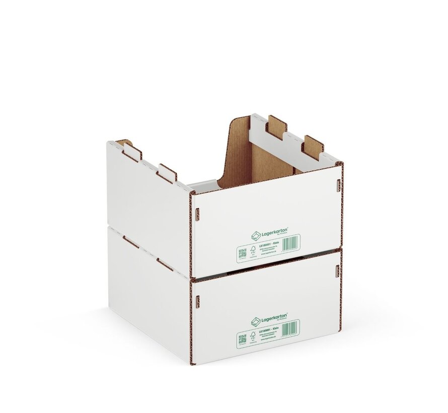 Pickbox® Small - Bac empilable en carton 400 x 400 x 200 mm - Capacité de charge 25 KG