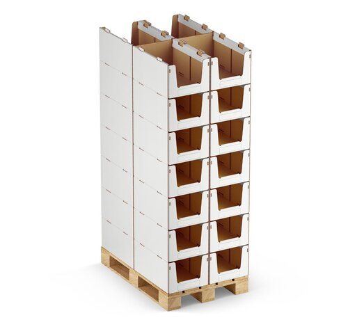 Pickbox® Large - Bac empilable en carton 600 x 400 x 300 mm - Capacité de charge 25 KG