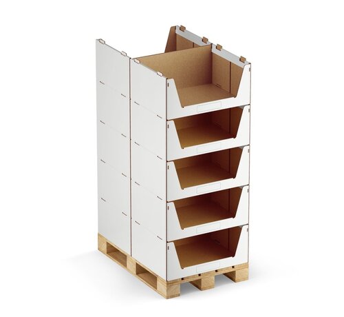Pickbox® Max - Bac empilable en carton 800 x 600 x 360 mm - Capacité de charge 25 KG