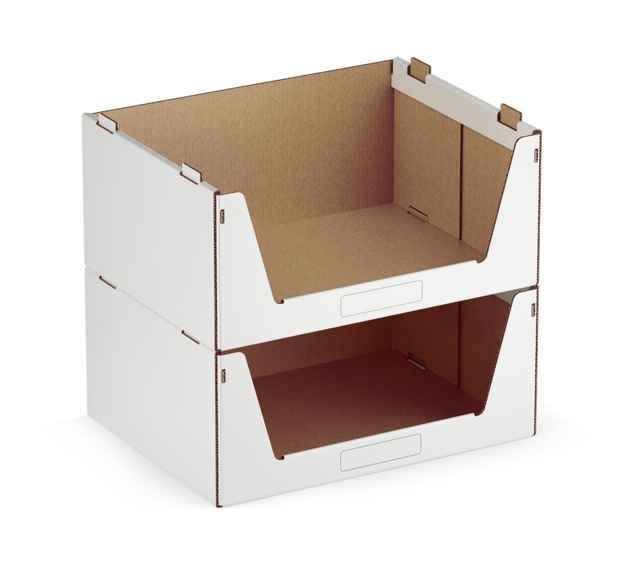 Pickbox® Max - Bac empilable en carton 800 x 600 x 360 mm - Capacité de charge 25 KG