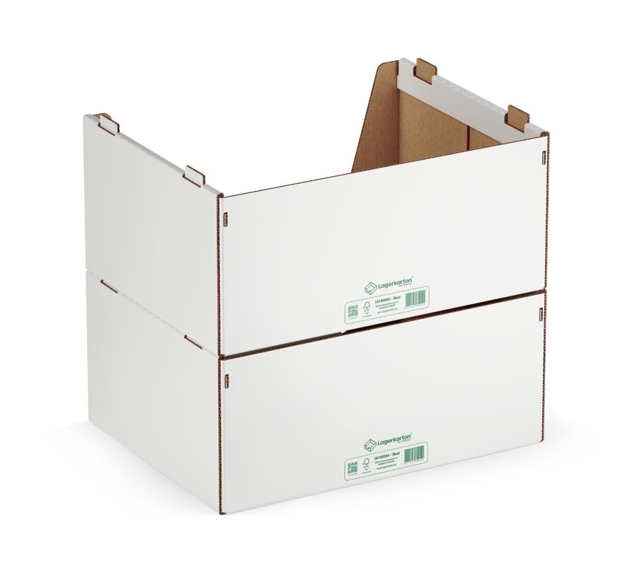 Pickbox® Max - Bac empilable en carton 800 x 600 x 360 mm - Capacité de charge 25 KG