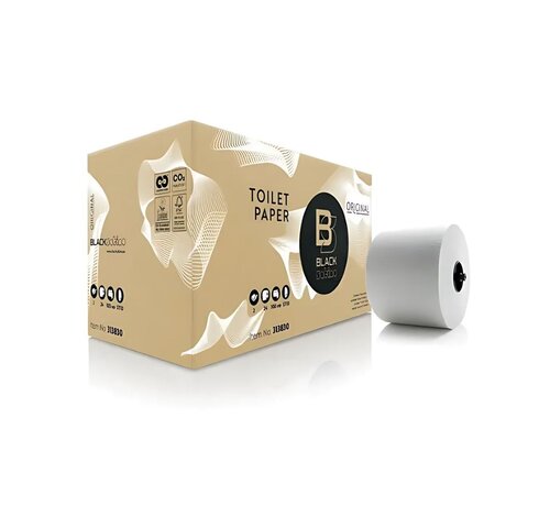 Rouleaux Système Satino Black Blanc 2 couches 100 mètres - Emballage de 24 rouleaux