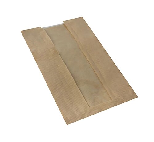 Sacs à pain avec fenêtre PLA 30 x 16 x 6 cm - Boîte de 1.000 pièces - Conpax P87525