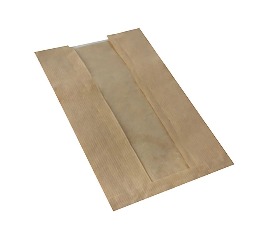 Sacs à pain avec fenêtre PLA 30 x 16 x 6 cm - Boîte de 1.000 pièces - Conpax P87525
