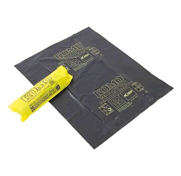 Sacs à déchets KOMO 60 litres gris - 60 x 80 cm - Boîte de 20 rouleaux - 400 pièces au total