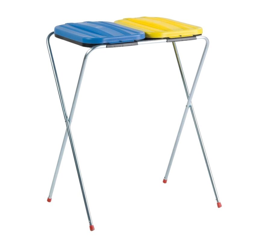 Support sac à déchets 120 litres - Duo - Jaune et Bleu