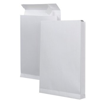Monsterzakenveloppen 262 x 371 x 40 mm - Monsterzak - Witte kleur - Doos met 125 stuks