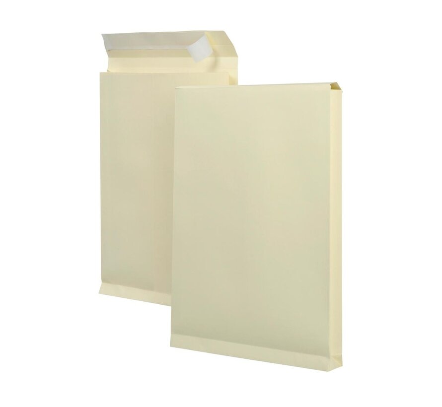 Enveloppes d'échantillons 229 x 324 x 38 mm - Enveloppe d'échantillon C4 - Couleur crème - Boîte de 125 pièces