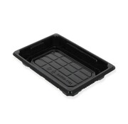 Plateau à sushi noir PS – 185 x 133 x 22 mm – Boîte de 600 pièces