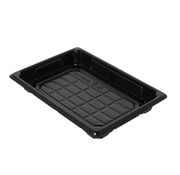 Plateau à sushi noir PS – 226 x 97 x 22 mm – Boîte de 600 pièces
