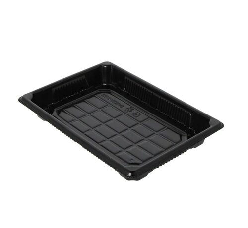 Sushi tray zwart PS – 226 x 97 x 22 mm – Doos van 600 stuks