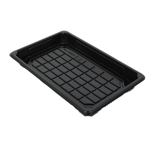 Plateau à sushi noir PS – 216 x 133 x 22 mm – Boîte de 400 pièces