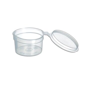 Covercup met vaste deksel​ 60 cc - Sambalpotje PP - Doos met 1.000 stuks