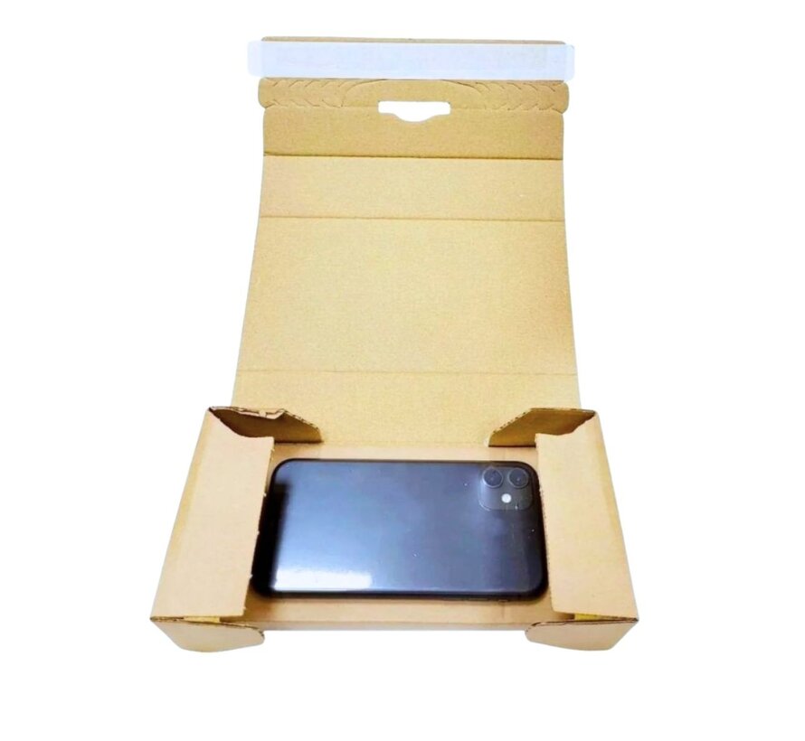 Emballage de fixation pour smartphones - 200 x 95 x 35 mm - Complet avec film de maintien