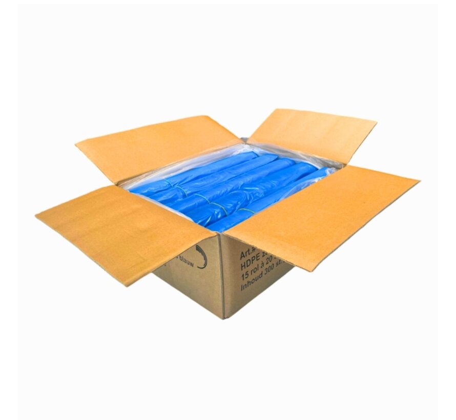 Afvalzak Blauw 70x110cm - 120 Liter - T30 HDPE - 300 stuks